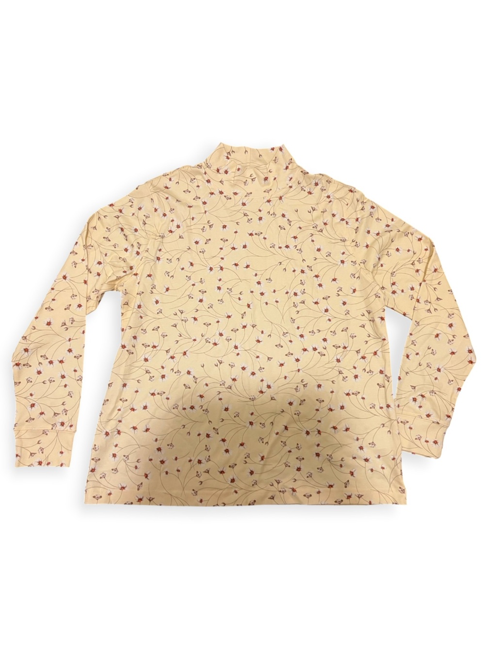 Lands' End Relaxed Fit Floral Long Sleeve Top Women's 10-12